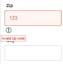 Hover over the icon to display the error message.